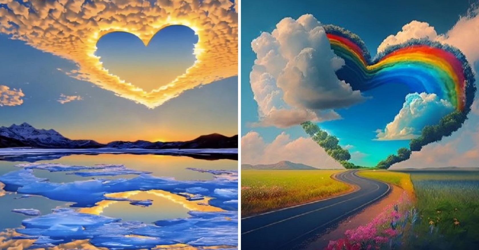 Experience a Magical Adventure to an Alternate World: Where Heart-Shaped Clouds and Romance Await You
