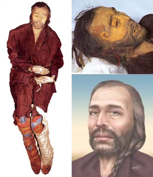 The Chärchän Man(1000 BCE)is a mummy found in the town Cherchen, located in current Xinjiang region of China.